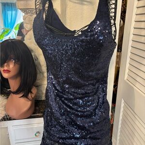 Rue21 Navy Blue Sequin Bodycon Dress